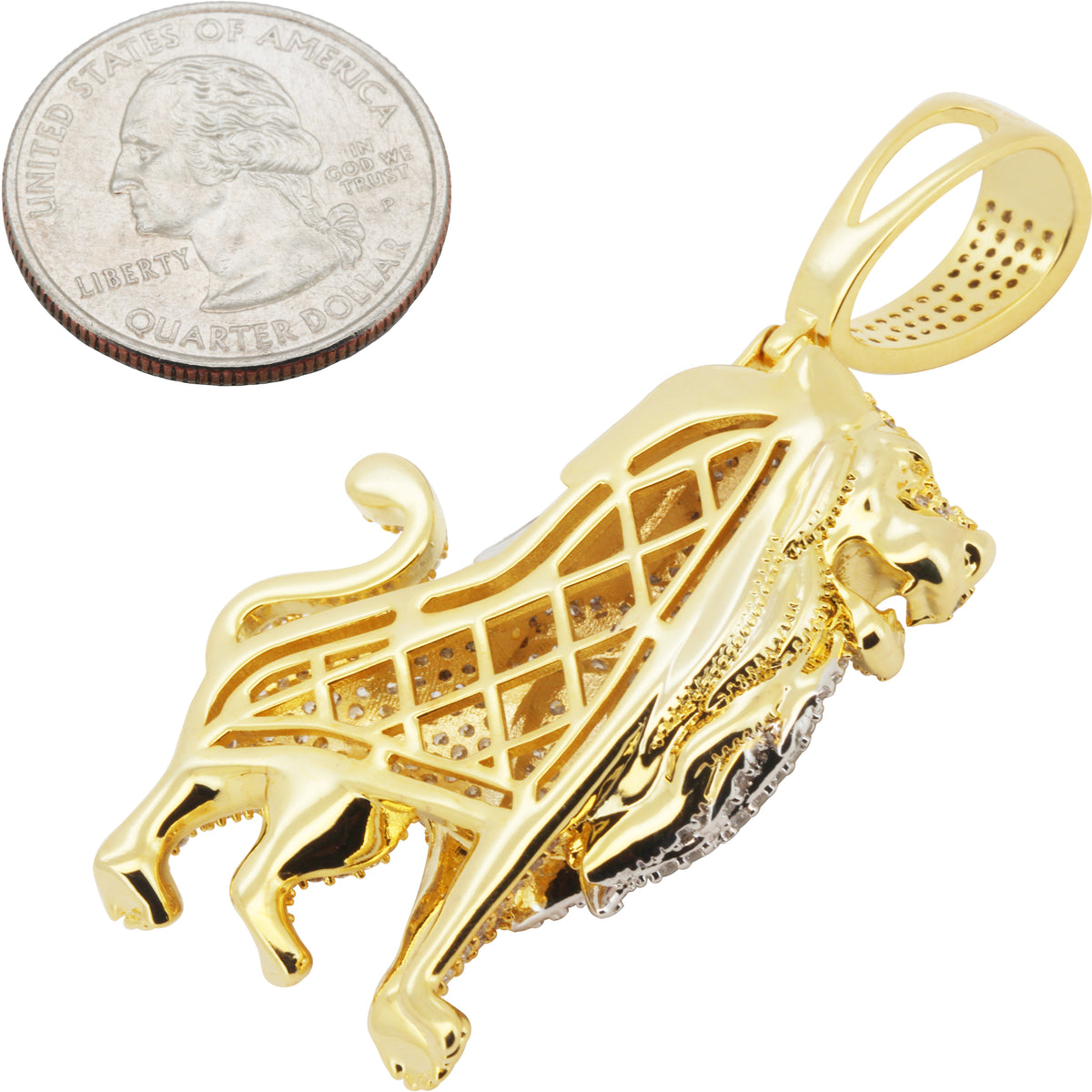 Two-Tone Lion Body Pendant
