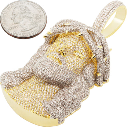 Two-Tone Jesus Piece Pendant L