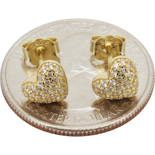 8mm Puffy Heart Studs