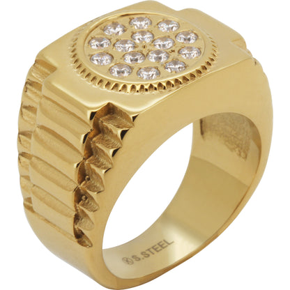 Pavé Cluster Signet Ring Size 8
