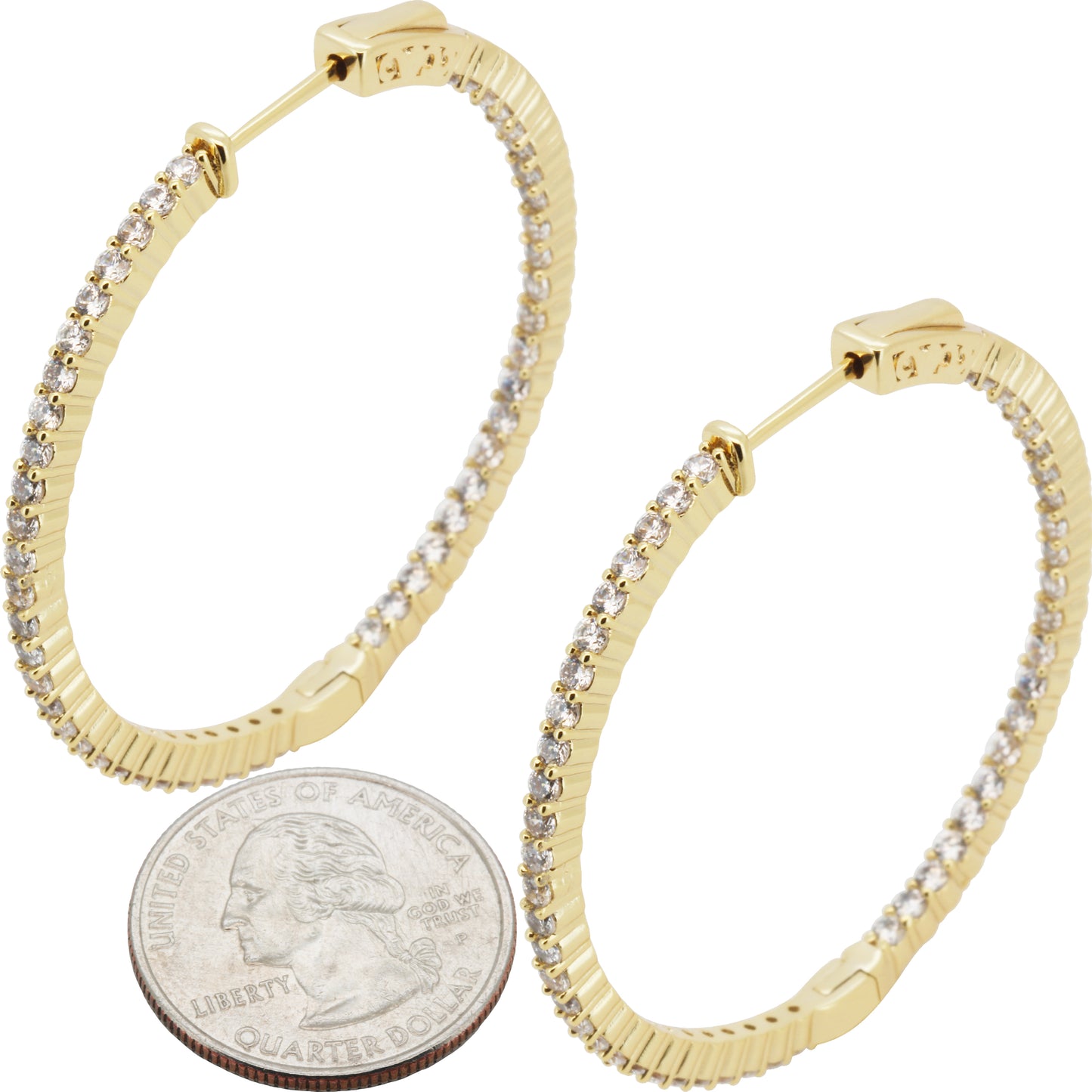 2mm x 45 mm Pavé Hoops
