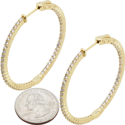 2mm x 45 mm Pavé Hoops