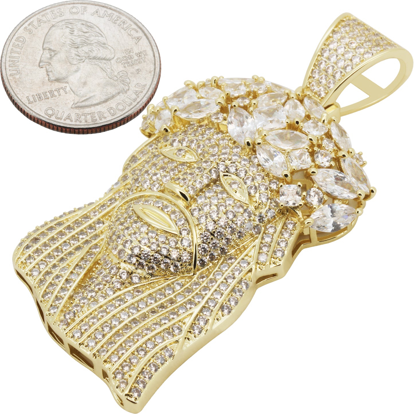 Marquise Jesus Piece Pendant