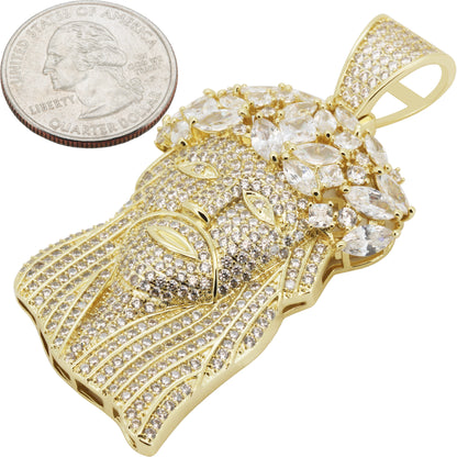Marquise Jesus Piece Pendant