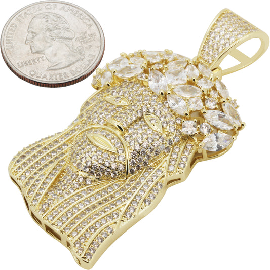 Marquise Jesus Piece Pendant