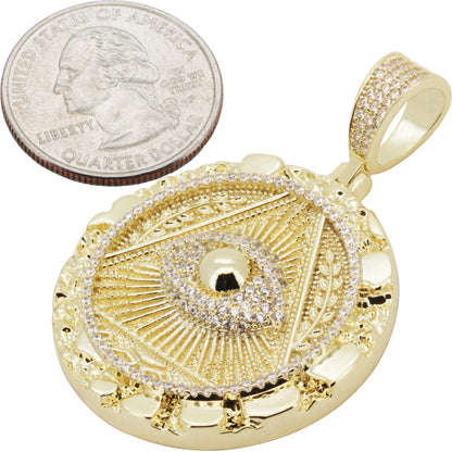 Illuminati Eye Masonic Pyramid Pendant