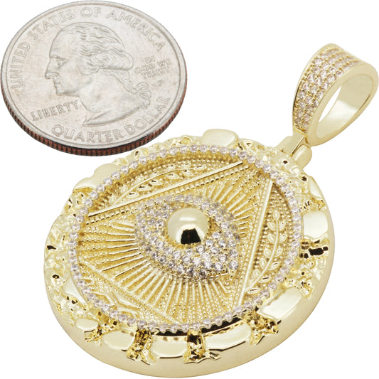 Illuminati Eye Masonic Pyramid Pendant