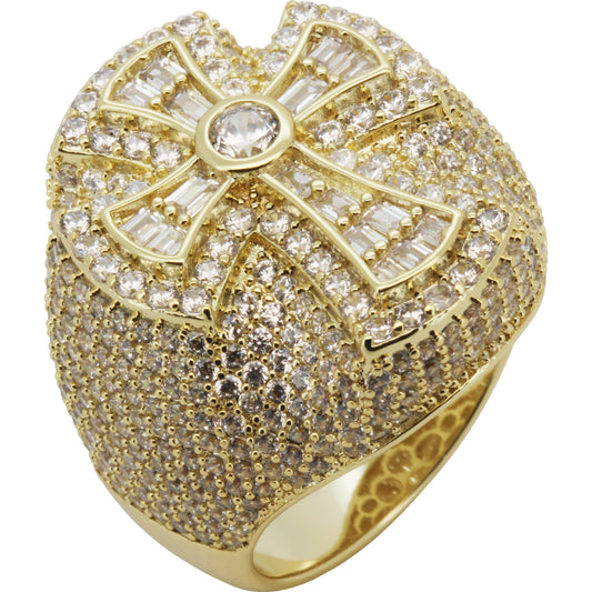 Baguette Cross Ring Size 8