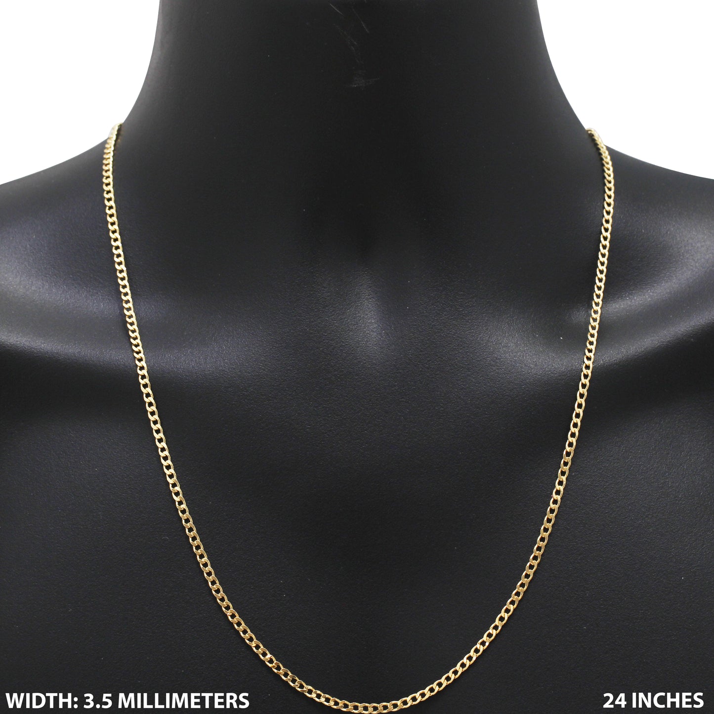 3.5mm Cuban Link Chain 24"