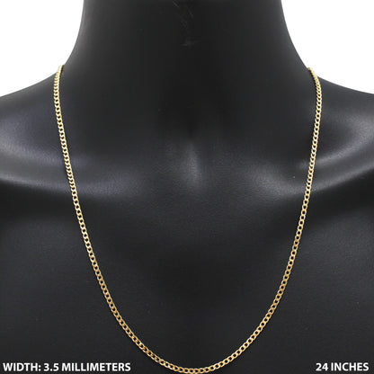 3.5mm Cuban Link Chain 24"