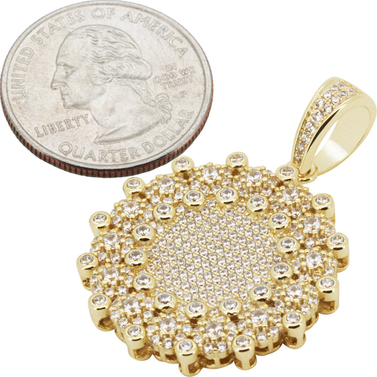 Bezel Set Cluster Circle Pendant