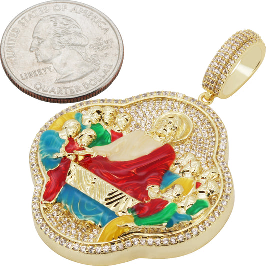 Last Supper Enamel Pendant