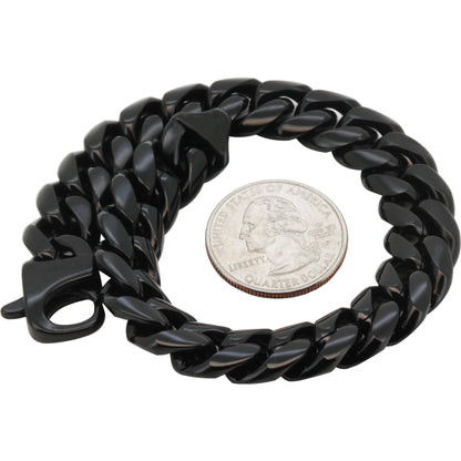 12mm Miami Cuban Link Bracelet 8.5”