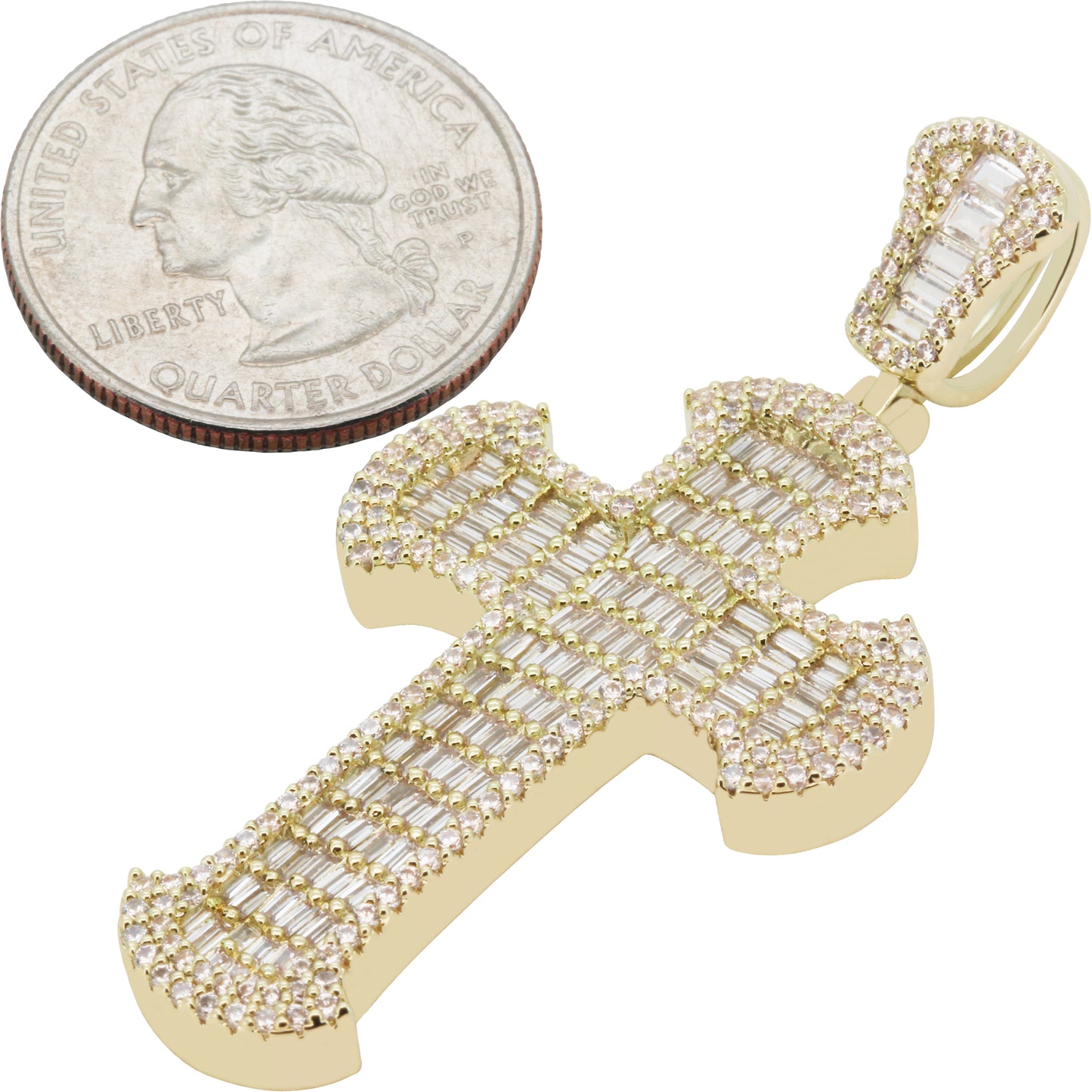 Baguette Cross Pendant
