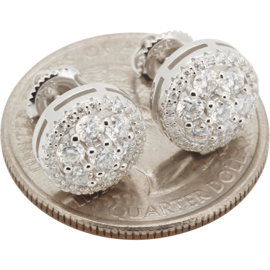 1.14ctw 10mm Moissanite Circle Studs