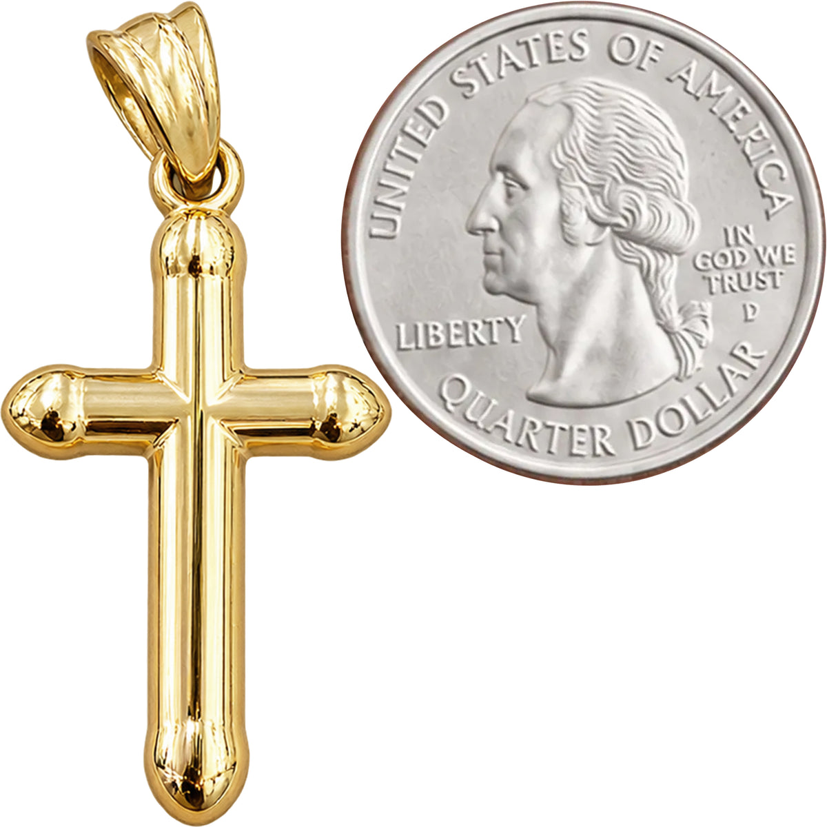 Plain Rounded Cross Pendant