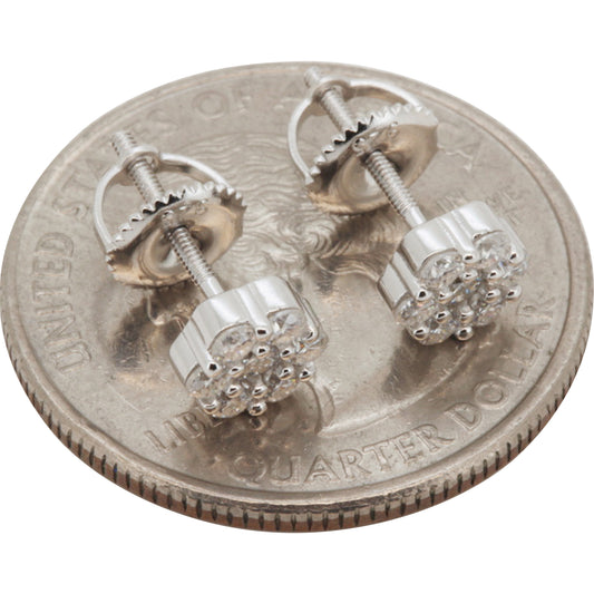 6mm Moissanite Cluster Studs