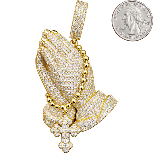 Praying Folded Hands Rosary Pendant