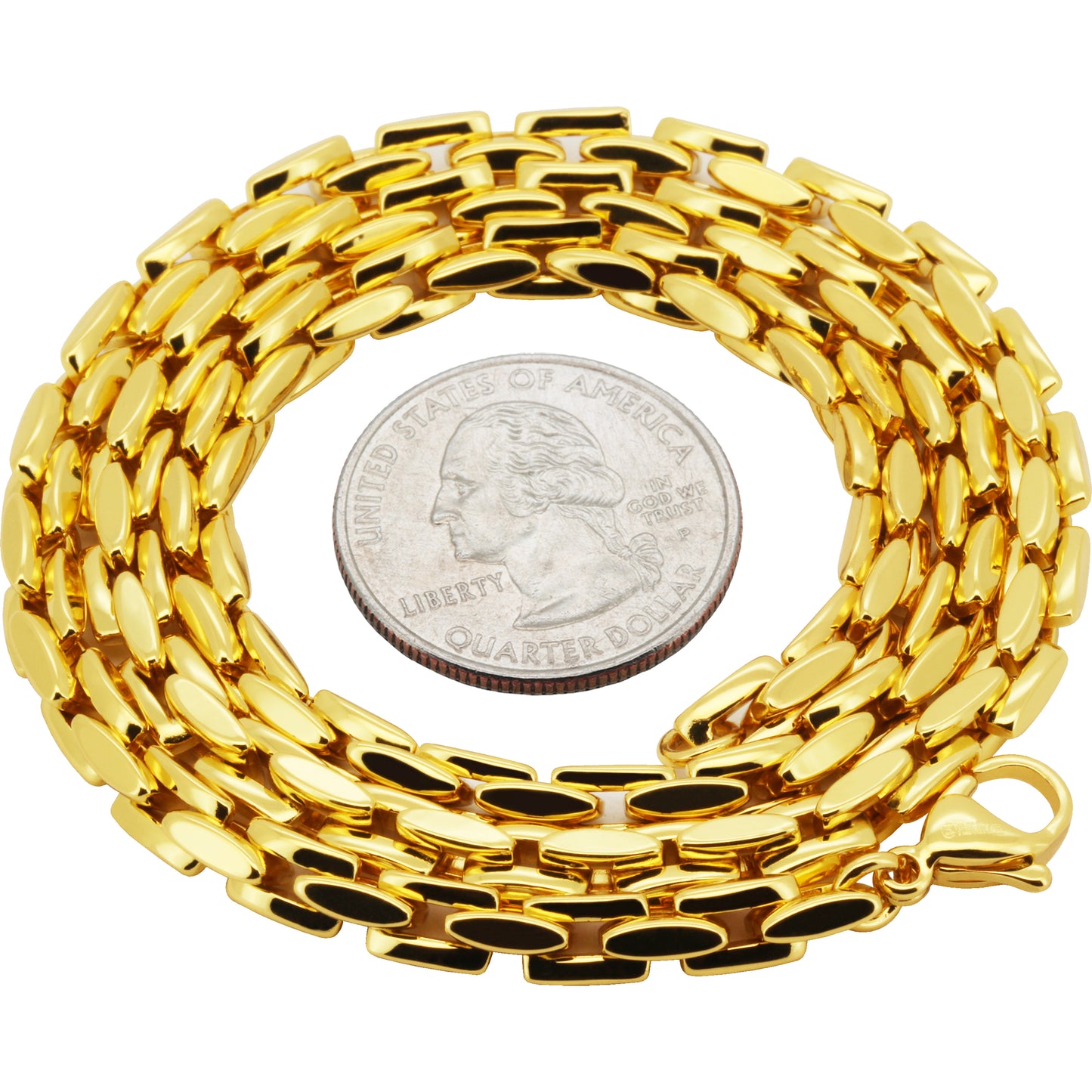 5mm Interlocked Bone Link Chain 20"