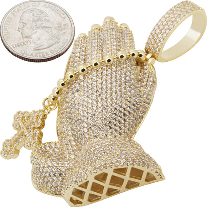 Praying Folded Hands Rosary Pendant