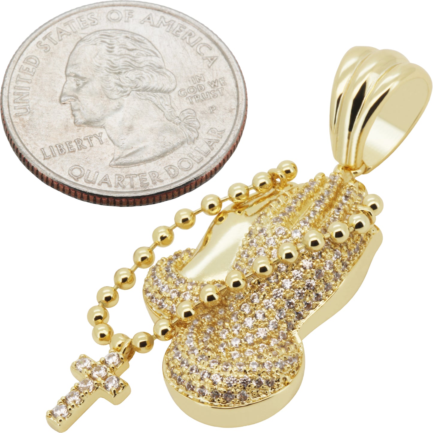 Praying Folded Hands Rosary Pendant