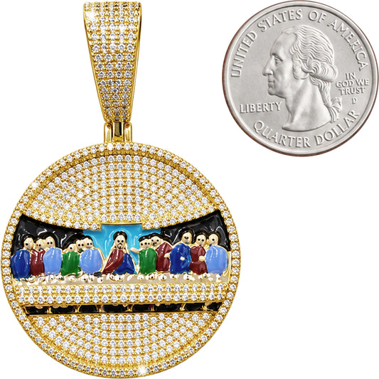 Last Supper Enamel Pendant
