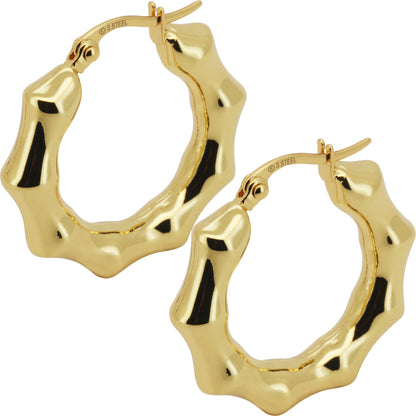 6mm x 30mm Chunky Bamboo Hoops