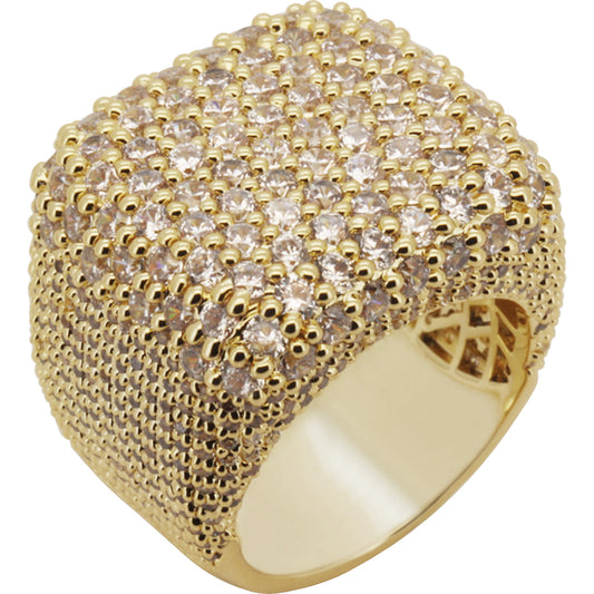 25mm Cluster Square Statement Ring Size 8