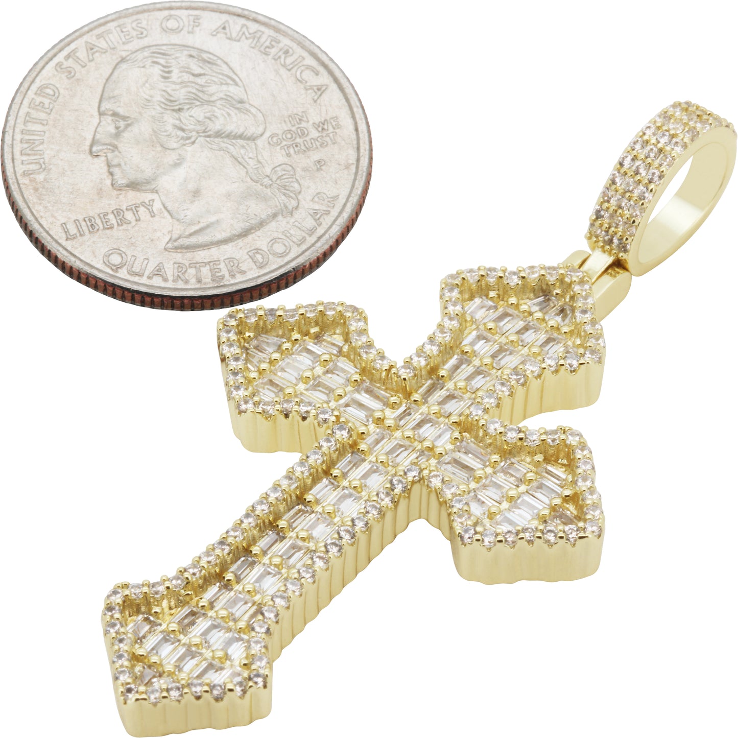 Baguette Cross Pendant