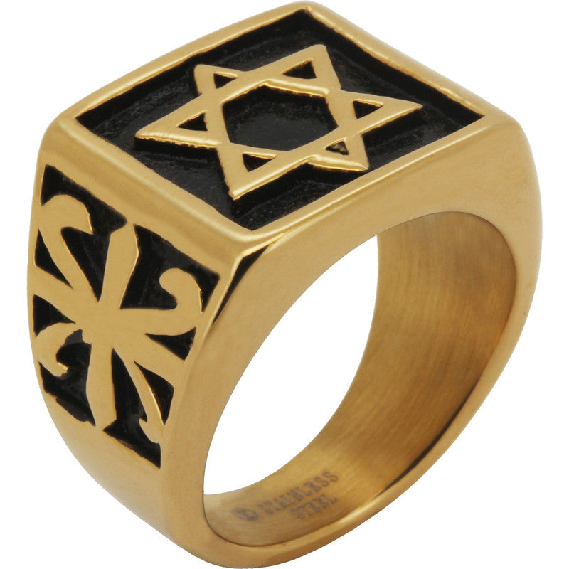 Star Of David Signet Ring Size 11