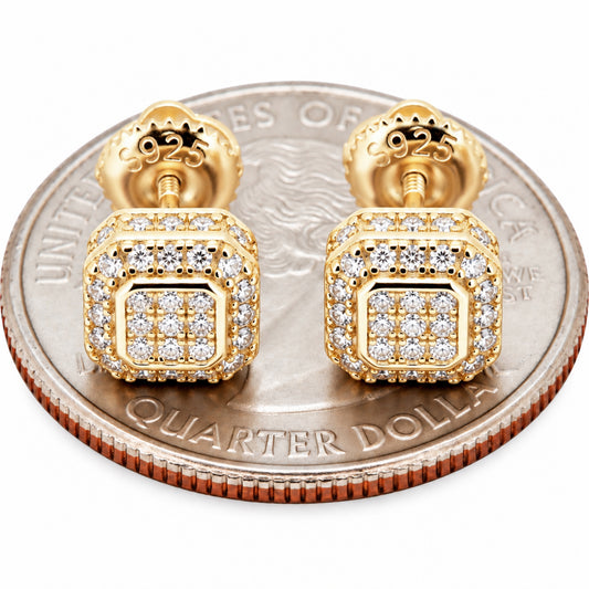 7mm Moissanite Square Studs
