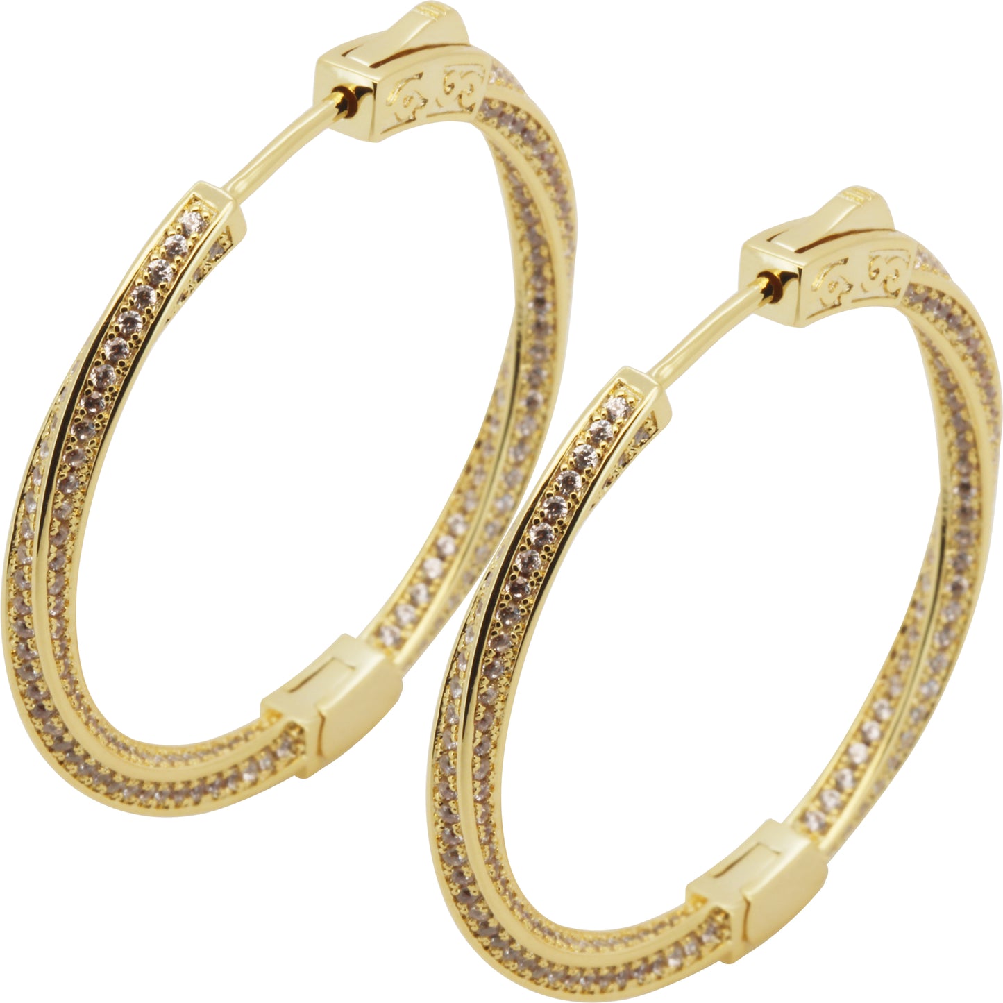 3x35mm Twisted Hoops