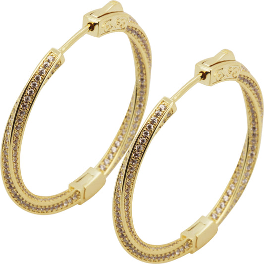 3x35mm Twisted Hoops