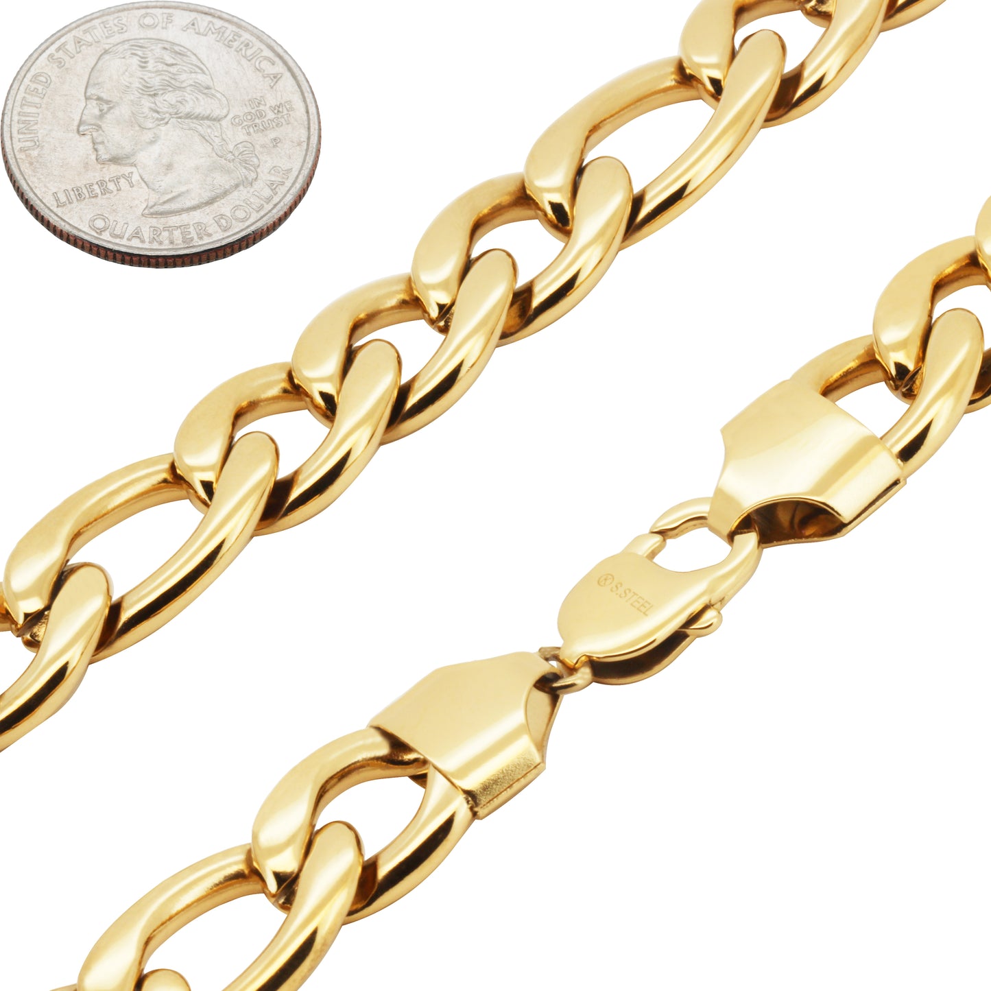 14mm Figaro Link Chain 22"