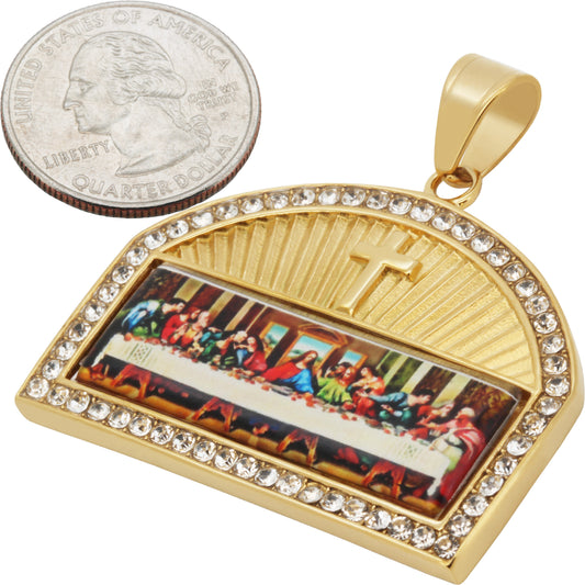 Last Supper Enamel Pendant
