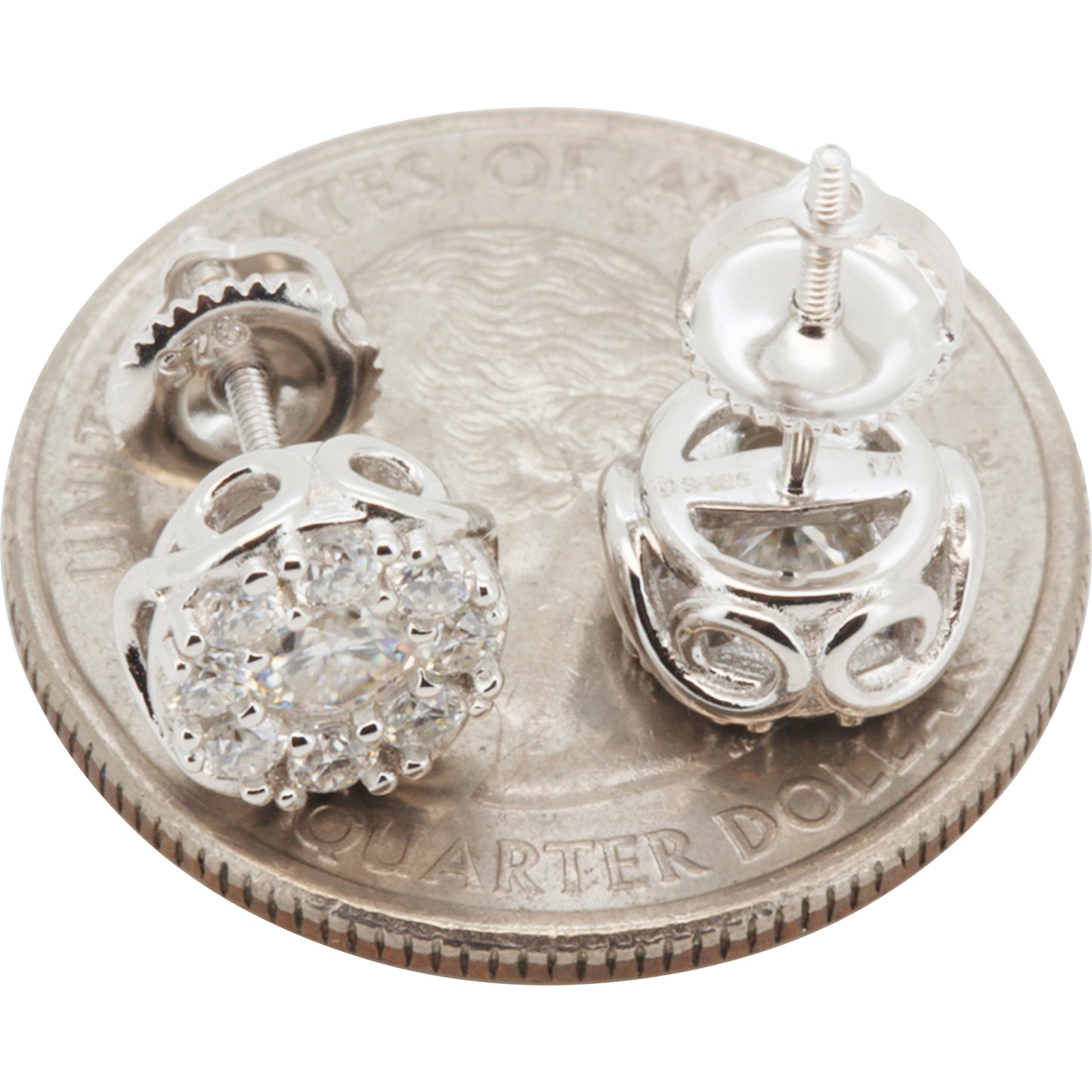 8.5mm Moissanite Circle Studs