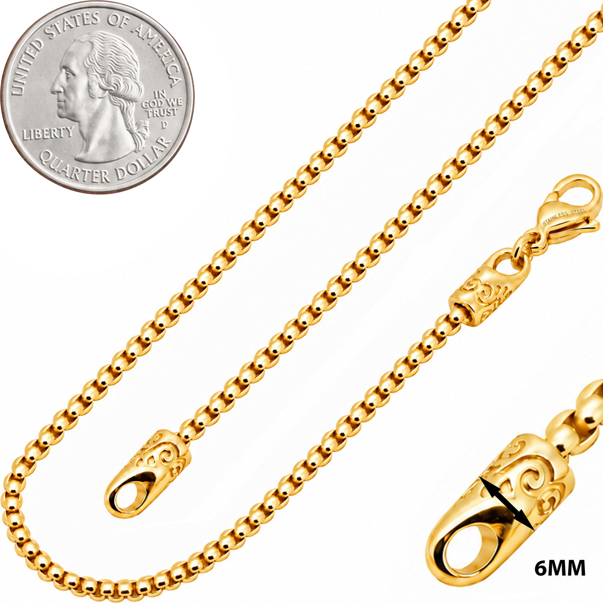 3mm Box Chain 20"