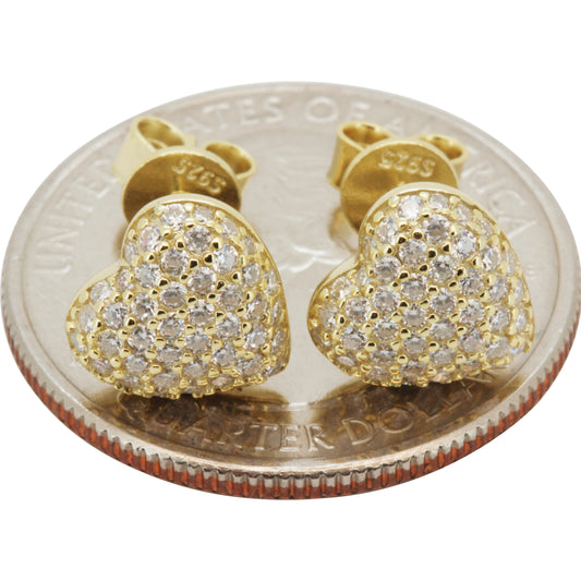 10mm Puffy Heart Studs