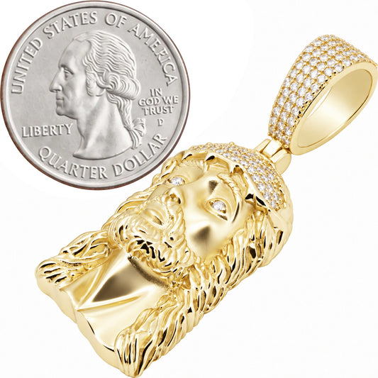 Moissanite Jesus Piece Pendant