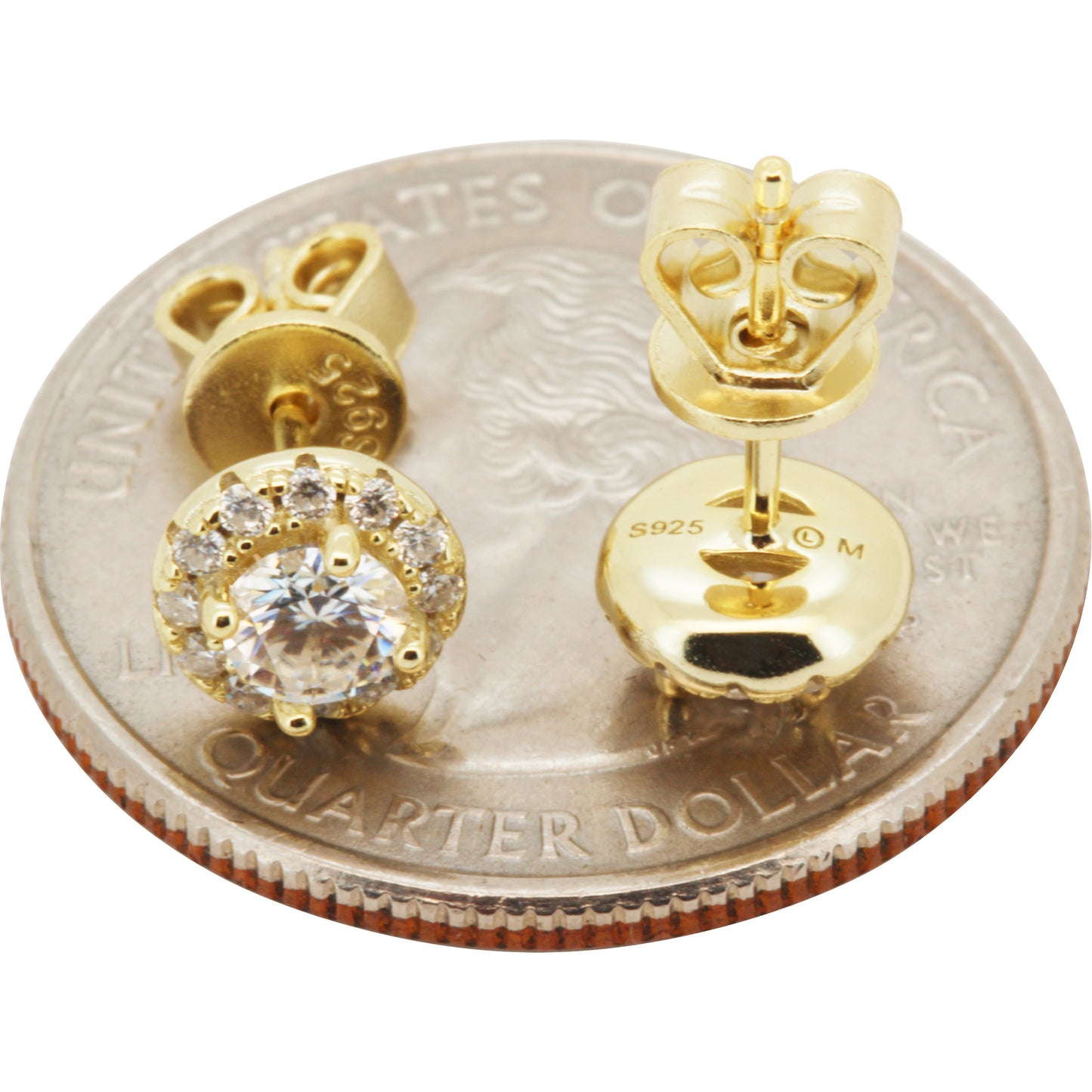 7mm 0.79ctw Moissanite Circle Halo Studs