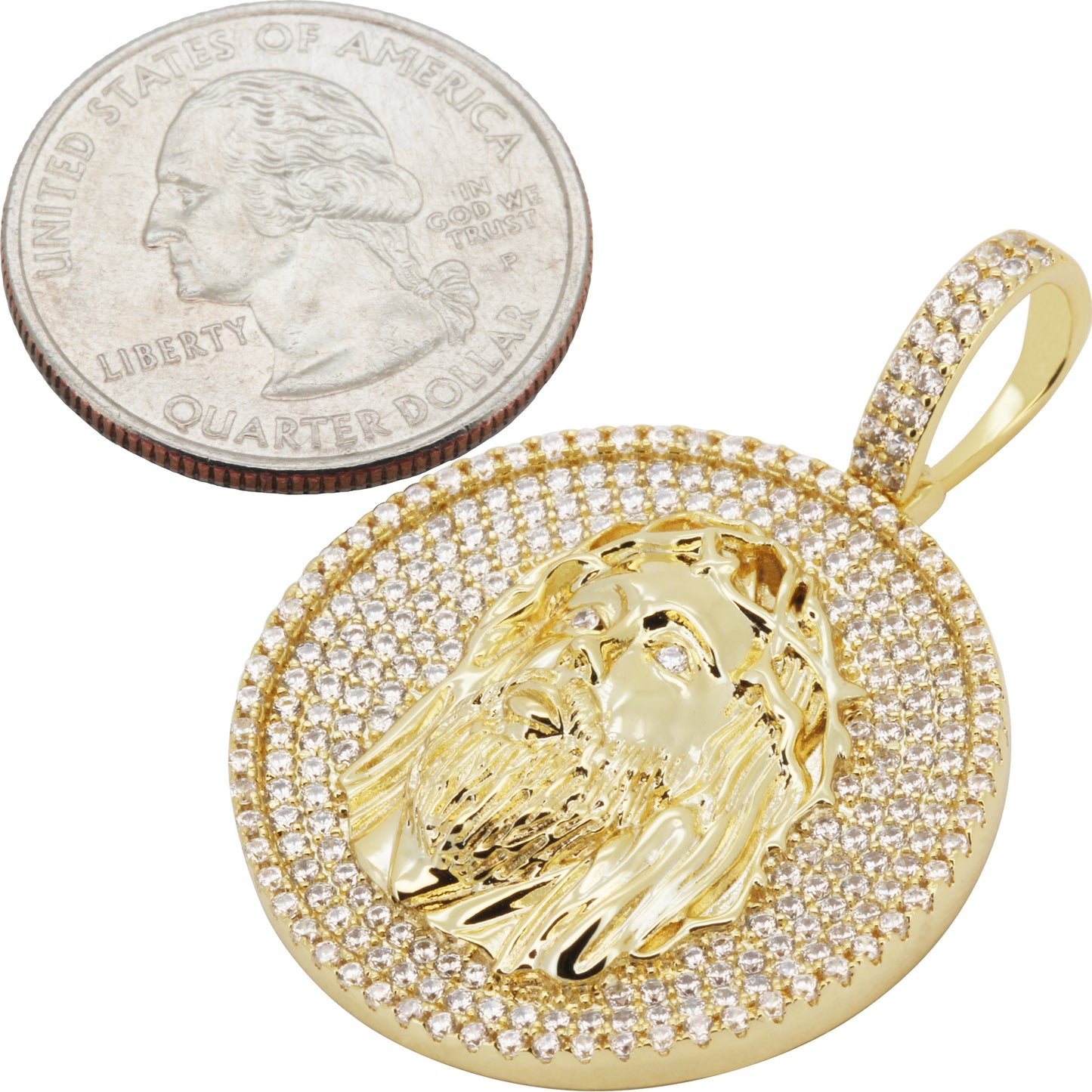 Jesus Piece Circle Pendant