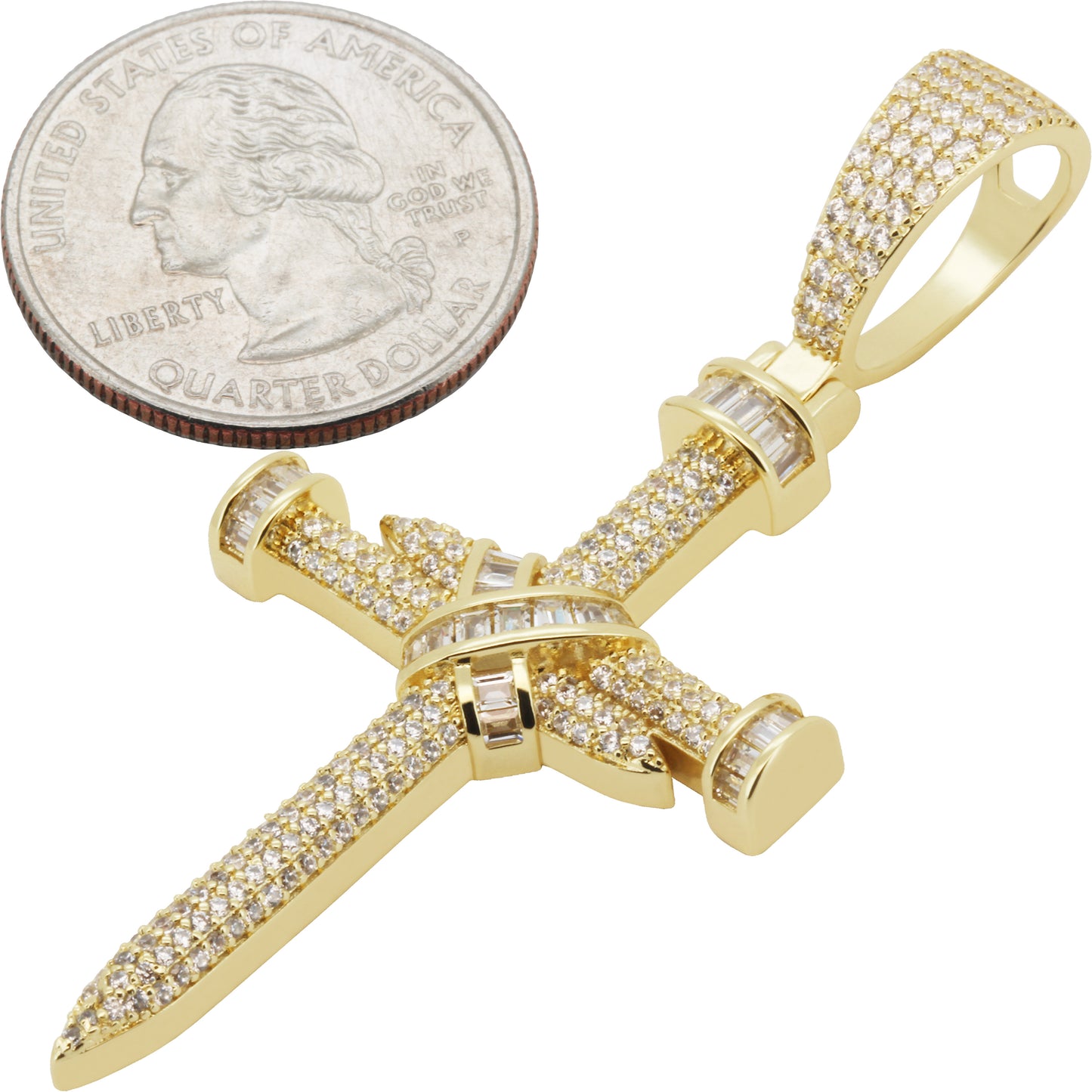 Knot Nail Cross Pendant