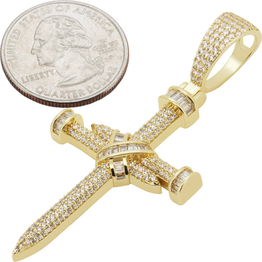 Knot Nail Cross Pendant