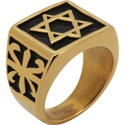 Star Of David Signet Ring Size 9