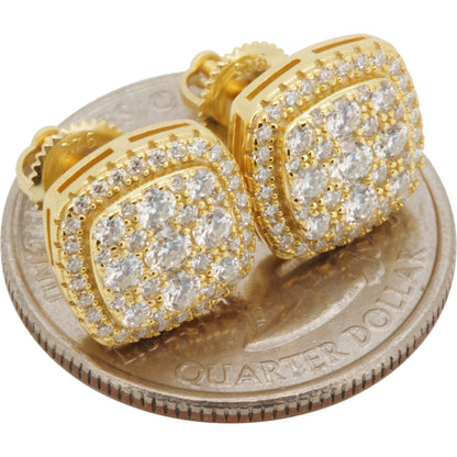 Moissanite 11mm Square Studs