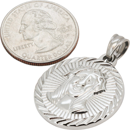 Sunburst Jesus Medallion Pendant