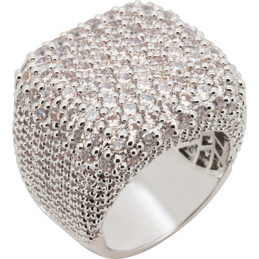 25mm Cluster Square Statement Ring Size 10