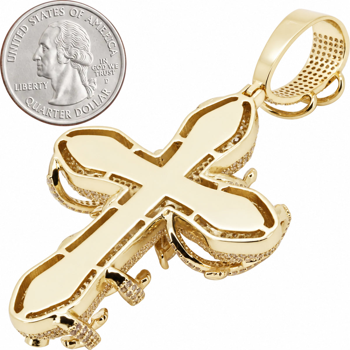 Thorned Floral Cross Pendant