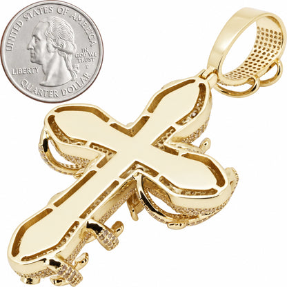 Thorned Floral Cross Pendant
