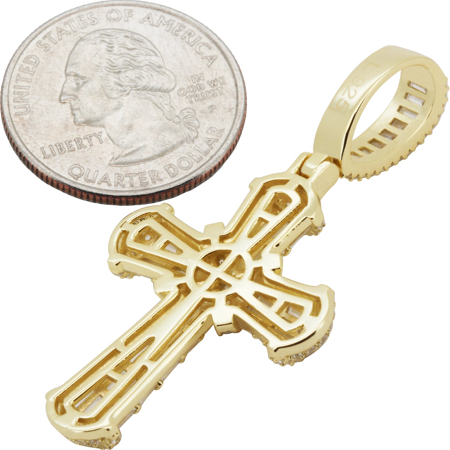 Baguette Knot Cross Pendant